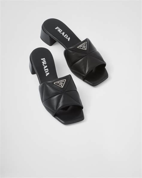 prada quilted nappa leather slides